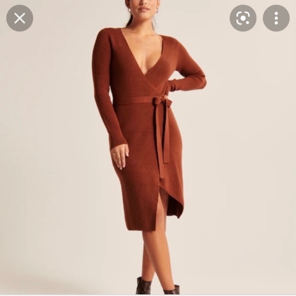 Wrap-Front Midi Dress in Black - Picture 5 of 10